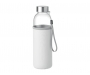 Cologne Glass Drinking Bottle With Neoprene Pouch - White