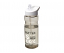 H20 Impact 650ml Spout Lid Eco Water Bottles - Trans Charcoal / White