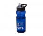 H20 Impact 650ml Spout Lid Eco Water Bottles - Trans Charcoal / Black
