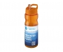 H20 Impact 650ml Spout Lid Eco Water Bottles - Trans Orange
