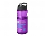 H20 Impact 650ml Spout Lid Eco Water Bottles - Trans Purple / Black