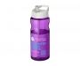 H20 Impact 650ml Spout Lid Eco Water Bottles - Trans Purple / White