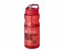 H20 Impact 650ml Spout Lid Eco Water Bottles - Trans Red