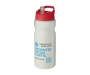 H20 Impact 650ml Spout Lid Eco Water Bottles - White / Red