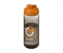H20 Atlantic Tritan 600ml Flip Top Sports Bottles - Charcoal / Orange