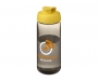 H20 Atlantic Tritan 600ml Flip Top Sports Bottles - Charcoal / Yellow