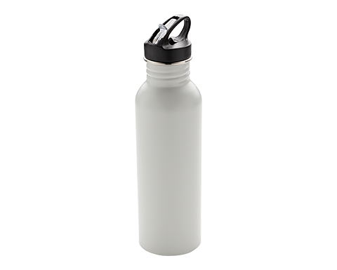 Poseidon Full Colour 710ml Stainless Steel Fitness Bottles - Off-White