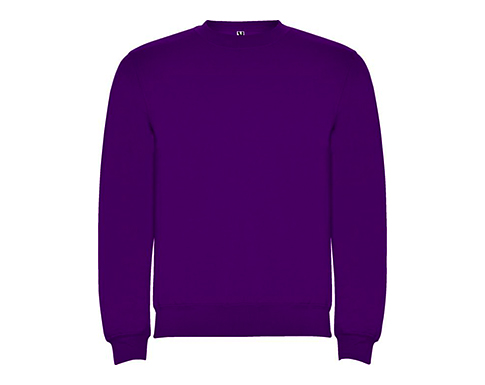 Roly Classica Kids Crew Neck Sweatshirts - Purple
