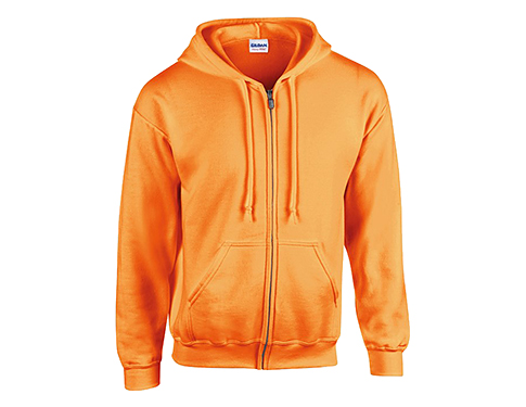 Gildan Heavy Blend Zipped Hoodies - Safety Orange
