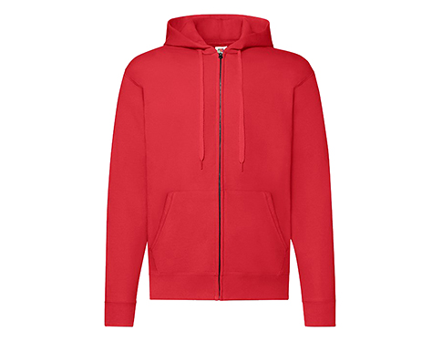 Fruit Of The Loom Classic Zipped Hoodies - Red
