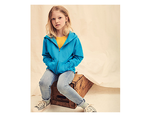 Fruit Of The Loom Kids Classic Zipped Hoodies - Lifestyle