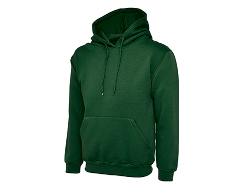 Uneek Classic Hooded Sweatshirts - Bottle Green
