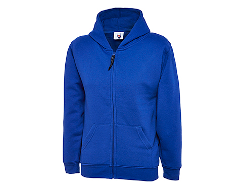 Uneek Children's Classic Full Zipped Sweatshirts - Royal Blue