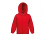 Fruit Of The Loom Kids Classic Zipped Hoodies - Red