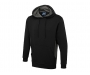 Uneek Two Tone Hooded Sweatshirts - Black / Charcoal