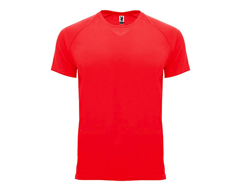 Roly Bahrain Kids Performance Sport T-Shirts - Fluorescent Coral