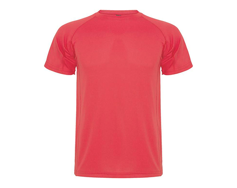 Roly Montecarlo Kids Performance Sports T-Shirts - Fluorescent Coral