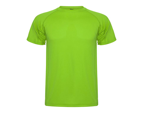 Roly Montecarlo Kids Performance Sports T-Shirts - Lime Green