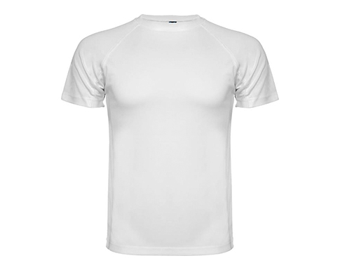 Roly Montecarlo Kids Performance Sports T-Shirts - White