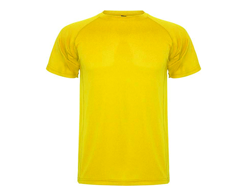 Roly Montecarlo Kids Performance Sports T-Shirts - Yellow