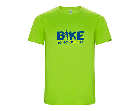 Roly Imola Sport Performance Kids Eco T-Shirts - Fluorescent Green