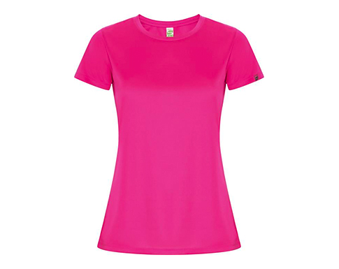 Roly Imola Womens Sport Performance T-Shirts - Fluorescent Pink