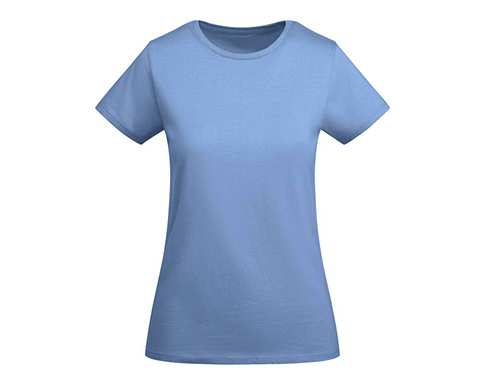 Roly Breda Womens Organic Cotton T-Shirts - Sky Blue