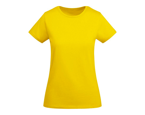 Roly Breda Womens Organic Cotton T-Shirts - Yellow