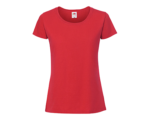 Fruit Of The Loom Ringspun Women's T-Shirts - Red