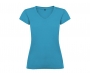 Roly Victoria Womens V-Neck T-Shirts - Turquoise