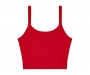 Bella+Canvas Womens Micro Rib Spaghetti Strap Vests - Red