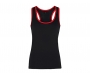 Womens TriDi Panelled Fitness Vests - Black / Red