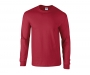 Gildan Ultra Long Sleeved T-Shirts - Cardinal Red