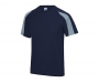 AWDis Contrast Performance T-Shirts - Oxford Navy / Sky Blue