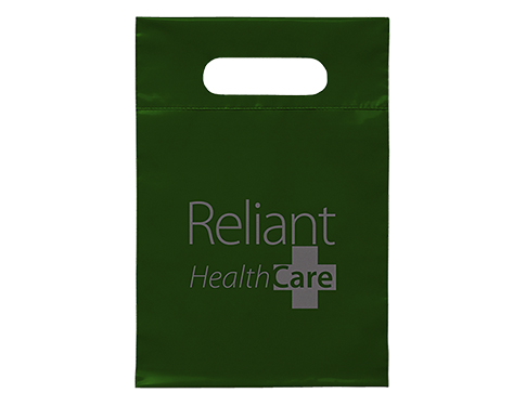 Extra Small Biodegradable Branded Carrier Bags - Dark Green