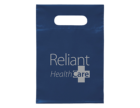 Extra Small Biodegradable Branded Carrier Bags - Navy