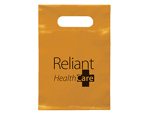 Extra Small Biodegradable Branded Carrier Bags - Orange