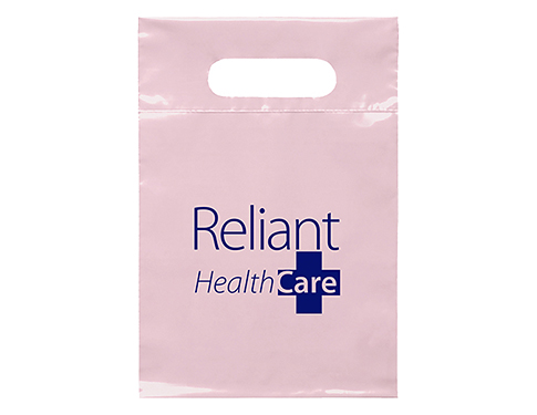 Extra Small Biodegradable Branded Carrier Bags - Pink