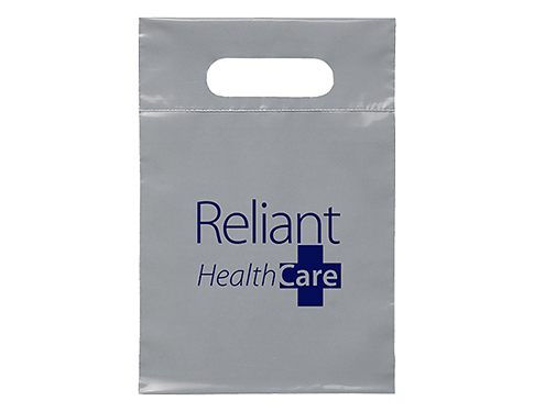Extra Small Biodegradable Branded Carrier Bags - Silver