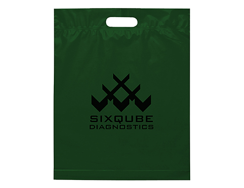 Large Biodegradable Carrier Bags Printed With Your Logo - Dark Green