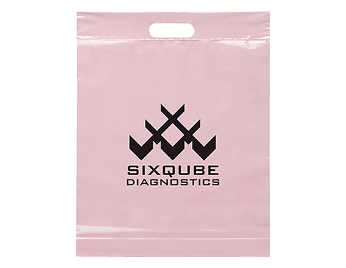 Large Biodegradable Carrier Bags Printed With Your Logo - Pink