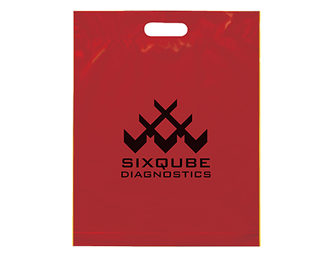 Large Biodegradable Carrier Bags Printed With Your Logo - Red