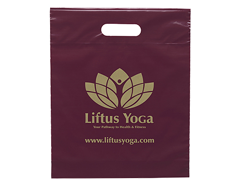 Small Coloured Biodegradable Carrier Bags - Burgundy