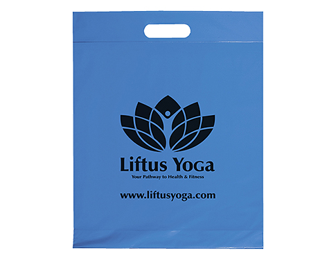 Small Coloured Biodegradable Carrier Bags - Process Blue