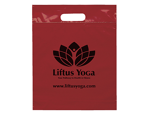 Small Coloured Biodegradable Carrier Bags - Red