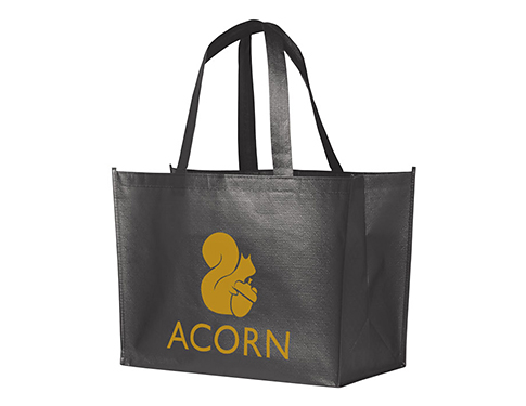 Alloy Laminated Shopping Bags - Steel Grey