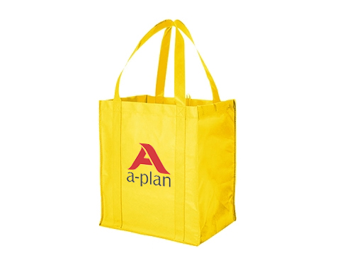 Cheltenham Non-Woven Grocery Tote Bags - Yellow