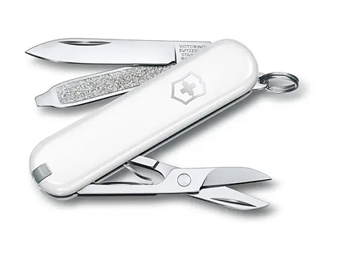 Classic SD Swiss Army Pocket Knives - White