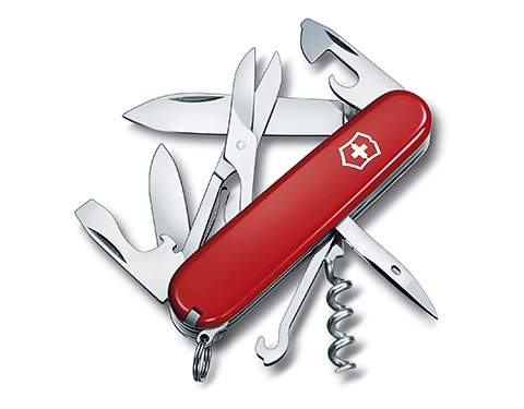 Climber Swiss Army Pocket Knives - Red