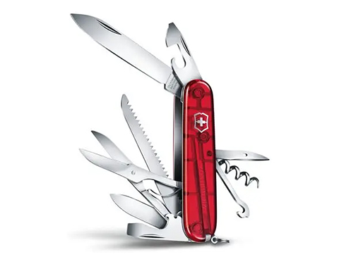 Huntsman Swiss Army Pocket Knives - Translucent Red